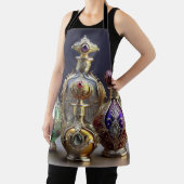 Zeer  parfumflesjes in barokstijl schort (Insitu)