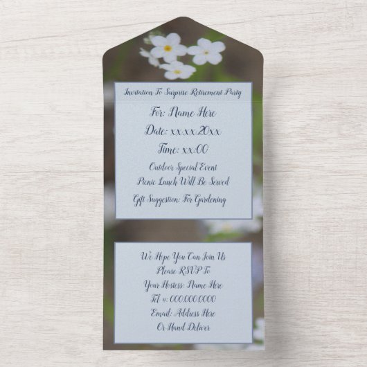 Zeer pensioen partij papier all in one uitnodiging (Binnen)