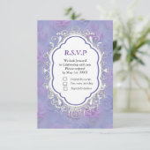 Zeer-Peri-blauw-violette kleur van het jaar 2022 R RSVP Kaartje (Staand voorkant)