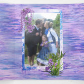 Zeer peri-blauw-violetwaterreflecties Tri-Fold H Drieluik Wenskaart (Binnenkant midden)