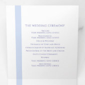 Zeer peri blauwe tropische botanica lijnbruiloft drieluik programma (Binnenzijde eerst)