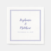 Zeer Peri Blue Wedding Elegant Eenvoudige Ontvangs Servet (Voorkant)