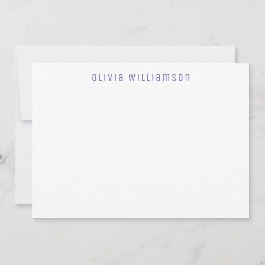 Zeer Peri Lila Vloertuin Notecard Notitiekaartje (Voorkant)