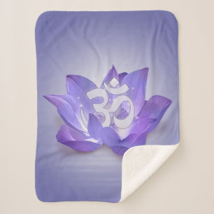 Zeer Peri Lotus en OM-symbool Sherpa Deken