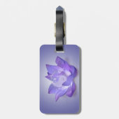 Zeer Peri Lotus en Yin Yang Bagagelabel (Achterkant verticaal)