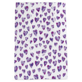 Zeer Peri Paars Heart Medium Cadeauzakje (Achterkant)