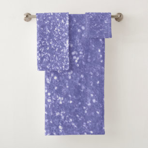Zeer peri paars viooltje spatert glitter bad handdoek