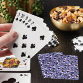 Zeer Peri Paarse Abstracte Dierafdrukken Pokerkaarten (Insitu)