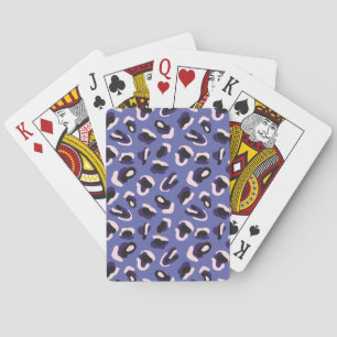 Zeer Peri Paarse Abstracte Dierafdrukken Pokerkaarten