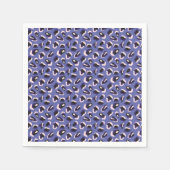 Zeer Peri Paarse Abstracte Dierafdrukken Servet (Voorkant)