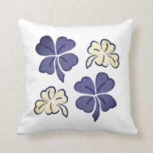 Zeer Peri Paarse klaver Shamrock Drawing Kussen
