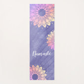 Zeer Peri Paarse Yoga Instructor Roos Gold Mandala Yogamat (Voorkant)