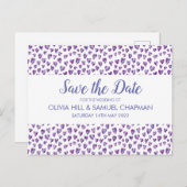 Zeer Peri Waterverf hart Sla de datumkaart op Aankondigingskaart (Voorkant / Achterkant)