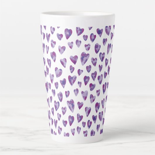 Zeer Peri Waterverf Heart Latte Mok (Voorkant)