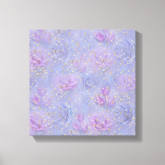 Zeer peri-Waterverf, Rozen, Tulpen Canvas Afdruk (Voorkant)