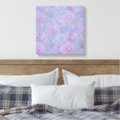 Zeer peri-Waterverf, Rozen, Tulpen Canvas Afdruk (Insitu (Slaapkamer))