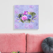 Zeer peri Waterverf, Rozen, Tulps Canvas Afdrukken (Insitu (Woonkamer))