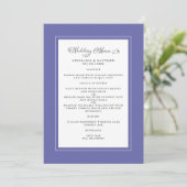 Zeer peri & White Wedding Modern Chic Elegant Menu (Staand voorkant)