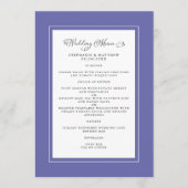 Zeer peri & White Wedding Modern Chic Elegant Menu (Voorkant)