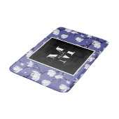 Zeer periwinkle Monogramma Magnolia Flower Badmat (Gekanteld)
