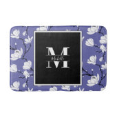 Zeer periwinkle Monogramma Magnolia Flower Badmat (Voorkant)