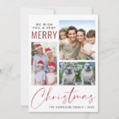 Zeer prettig 3 kerstfoto's feestdagenkaart (Voorkant)