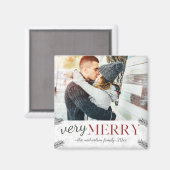 Zeer prettig, bijtende botanische kerstfoto magneet (Voorkant / Achterkant)