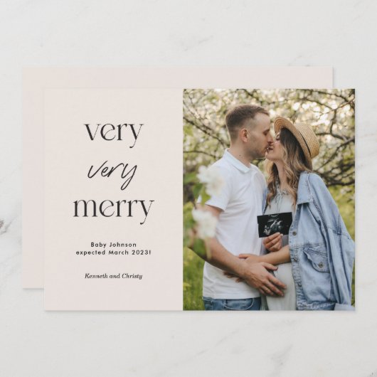 Zeer prettig feestdagenkaart (Voorkant / Achterkant)