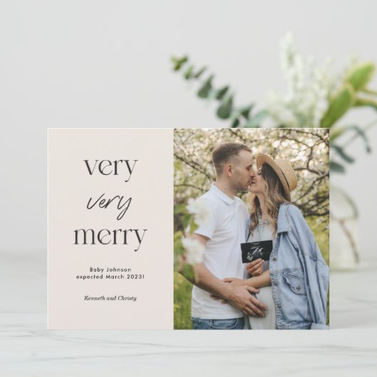 Zeer prettig feestdagenkaart (Staand voorkant)