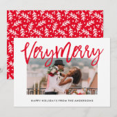Zeer prettig in de Rode Vakantie Fotokaart Feestdagenkaart (Voorkant / Achterkant)