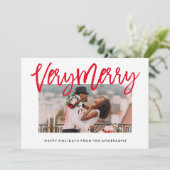 Zeer prettig in de Rode Vakantie Fotokaart Feestdagenkaart (Staand voorkant)