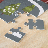 Zeer prettig kerstfeest Jigzaag Puzzle Legpuzzel (Zijkant)
