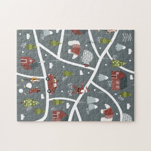 Zeer prettig kerstfeest Jigzaag Puzzle Legpuzzel (Horizontaal)