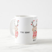 Zeer prettig kerstgouden recuperatie met kerst koffiemok (Voorkant links)