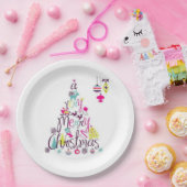 Zeer prettig kerstpapier Borden Papieren Bordje (Feest)