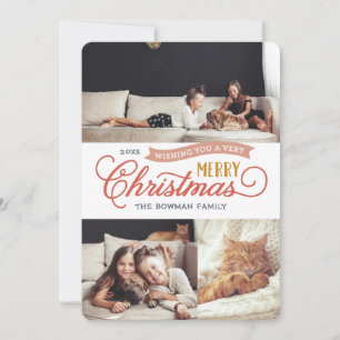 Zeer prettig kerstscript 3 Foto Feestdagenkaart