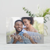 Zeer prettige feestelijke fotokaart feestdagenkaart (Staand voorkant)