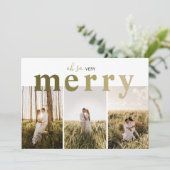 Zeer prettige fotofeestkaart feestdagenkaart (Staand voorkant)