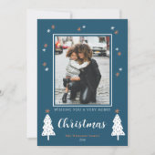 Zeer prettige kerstdoodle Trees Moderne Foto Feestdagenkaart (Voorkant)