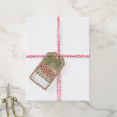 Zeer prettige kerstfeestdag in de Berry Branch Cadeaulabel (Met Touw)