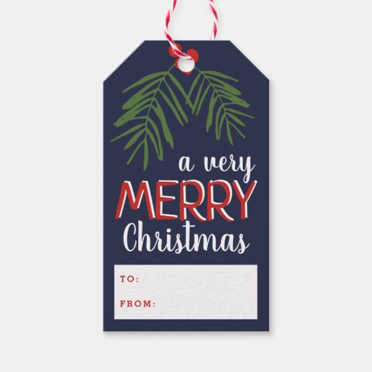 Zeer prettige kerstfeestdag in de Berry Branch Cadeaulabel (Voorkant)