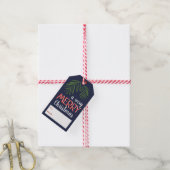 Zeer prettige kerstfeestdag in de Berry Branch Cadeaulabel (Met Touw)