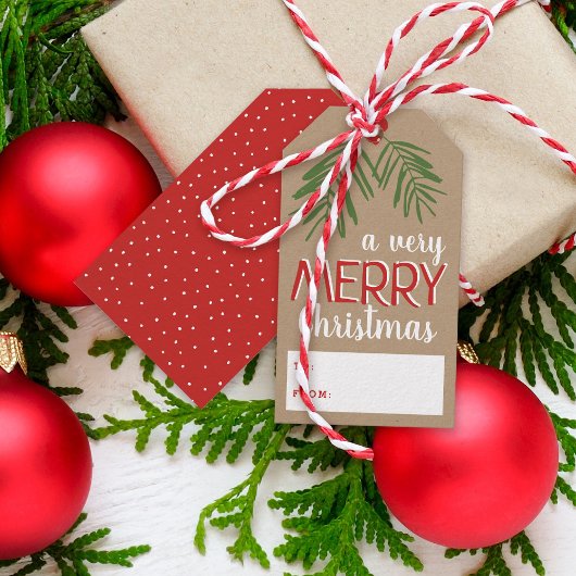 Zeer prettige kerstfeestdag in de Berry Branch Cadeaulabel