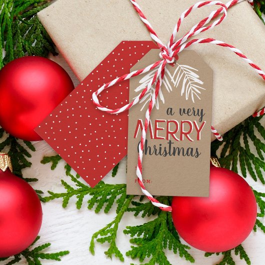 Zeer prettige kerstfeestdag in de Berry Branch Cadeaulabel