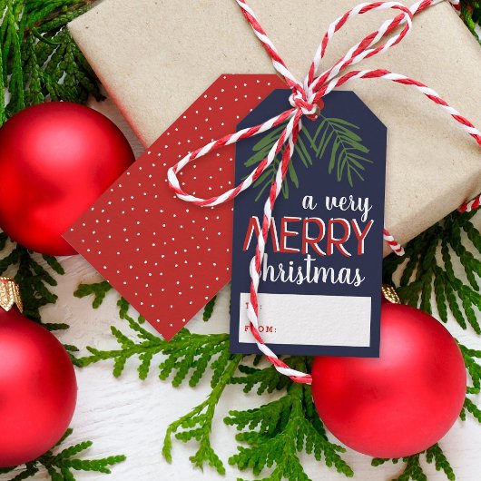 Zeer prettige kerstfeestdag in de Berry Branch Cadeaulabel