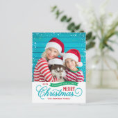 Zeer prettige kerstfoto feestdagenkaart (Staand voorkant)