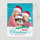 Zeer prettige kerstfoto feestdagenkaart (Voorkant)