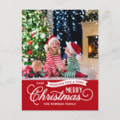 Zeer prettige kerstfoto feestdagenkaart (Voorkant)