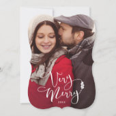 Zeer prettige kerstfotokaarten voor White Script Kaart (Voorkant)