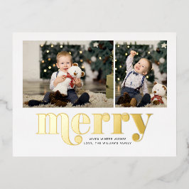 Zeer prettige kerstgalerij met 2 fotofeestdagen folie uitnodiging briefkaart